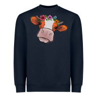 Navy cow with flowers Heavyweight Sweatshirt - Bettercallsaul