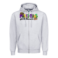 Mardi Gras Girl To The Core Zipper Hoodie | Teevron