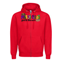 Red mardi gras girl to the core Zipper Hoodie - CowGirlArtShop