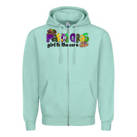 Seafoam mardi gras girl to the core Zipper Hoodie - CowGirlArtShop
