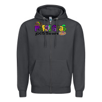 Smoke mardi gras girl to the core Zipper Hoodie - CowGirlArtShop