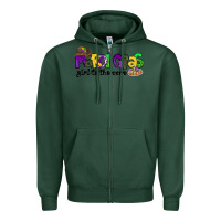Sports Green mardi gras girl to the core Zipper Hoodie - CowGirlArtShop
