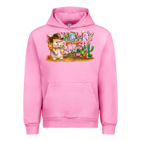 Fuchsia Pink Easter Howdy Peeps Bunny Urban Hoodie - CowhideDigitalArt