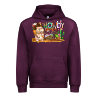Mauve Wine Easter Howdy Peeps Bunny Urban Hoodie - CowhideDigitalArt