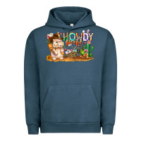 Pigment Midnight Navy Easter Howdy Peeps Bunny Urban Hoodie - CowhideDigitalArt