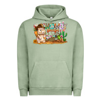 Pigment Oil Green Easter Howdy Peeps Bunny Urban Hoodie - CowhideDigitalArt