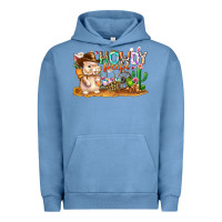 Pigment Pebble Blue Easter Howdy Peeps Bunny Urban Hoodie - CowhideDigitalArt