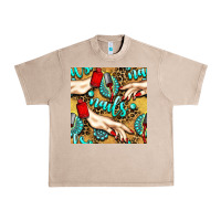 French Oak hand and nail polish with turquoise gemstone and leopard seamless patt Urban Heavy Tee - BundleAndBundleShop