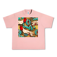 Salmon hand and nail polish with turquoise gemstone and leopard seamless patt Urban Heavy Tee - BundleAndBundleShop