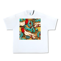 White hand and nail polish with turquoise gemstone and leopard seamless patt Urban Heavy Tee - BundleAndBundleShop