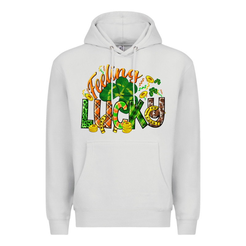 Feeling Lucky St. Patrick's Day Premium Hoodie by CowGirlArtShop | Teevron