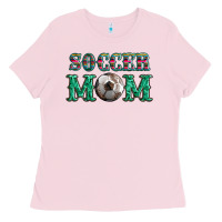 Bubblegum Pink soccer mom with leopard ball and serape leopard Ladies Tee - Artiststas