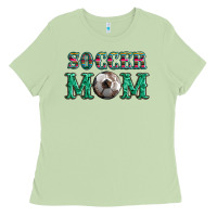 Matcha soccer mom with leopard ball and serape leopard Ladies Tee - Artiststas
