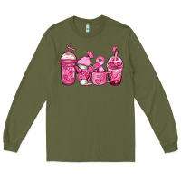 Army Green breast cancer coffee Long Sleeve Tee - Jasminsmagicworld