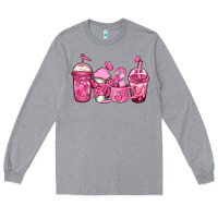 Heather Grey breast cancer coffee Long Sleeve Tee - Jasminsmagicworld