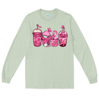 Matcha breast cancer coffee Long Sleeve Tee - Jasminsmagicworld