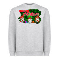 Heather Grey Merry Christmas - Gnome - Gnome Heavyweight Sweatshirt - Bettercallsaul