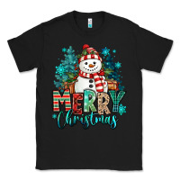 Black merry christmas snowman Classic Tee - MaliasSmallBusiness