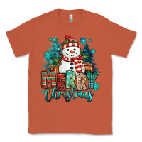 Copper merry christmas snowman Classic Tee - MaliasSmallBusiness