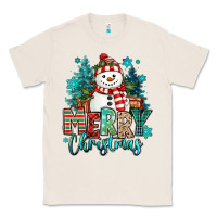 Natural merry christmas snowman Classic Tee - MaliasSmallBusiness