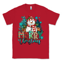 Red merry christmas snowman Classic Tee - MaliasSmallBusiness