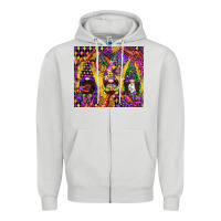 Dove Grey mardi gras gnome Zipper Hoodie - CowGirlArtShop