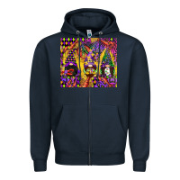Navy mardi gras gnome Zipper Hoodie - CowGirlArtShop