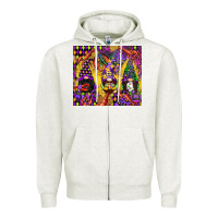 Oatmeal Heather mardi gras gnome Zipper Hoodie - CowGirlArtShop