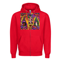 Red mardi gras gnome Zipper Hoodie - CowGirlArtShop