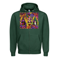 Sports Green mardi gras gnome Zipper Hoodie - CowGirlArtShop