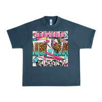 Midnight Navy leopard and cowhide hair and curling iron with hearts and flowers seam Urban Heavy Tee - BundleAndBundleShop