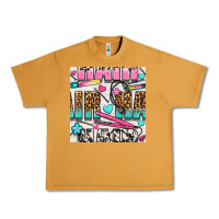 Peanut Butter leopard and cowhide hair and curling iron with hearts and flowers seam Urban Heavy Tee - BundleAndBundleShop
