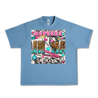 Pebble Blue leopard and cowhide hair and curling iron with hearts and flowers seam Urban Heavy Tee - BundleAndBundleShop