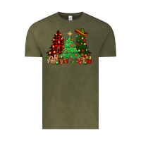 Vintage Olive Mexican Christmas trees Vintage Tee - NancyCooperArtShop