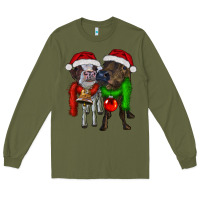 Army Green two christmas heifers Long Sleeve Tee - RanaPortraitStore