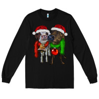 Black two christmas heifers Long Sleeve Tee - RanaPortraitStore