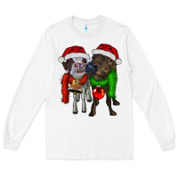 White two christmas heifers Long Sleeve Tee - RanaPortraitStore