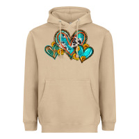 Mushroom western leopard turquoise cowhide hearts olivia Heavyweight Hoodie - OliviaCreatesArt