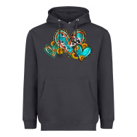 Smoke western leopard turquoise cowhide hearts olivia Heavyweight Hoodie - OliviaCreatesArt