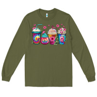 Tie Dye Hippie Coffee Cups Long Sleeve Tee | Teevron