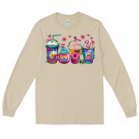 Mushroom tie dye hippie coffee cups Long Sleeve Tee - Jasminsmagicworld
