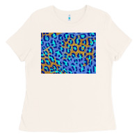 Bone leopard background turquoise and gold 3200x2400 Ladies Tee - AdoDesignShop