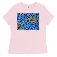 Leopard Background Turquoise And Gold 3200x2400 Ladies Tee | Teevron