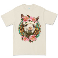 Bone western llama and roses Premium Tee - LillyAllenDesigns