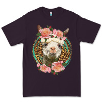 Plum western llama and roses Premium Tee - LillyAllenDesigns
