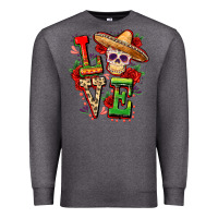Charcoal Heather Cinco de mayo love Premium Sweatshirt - FaDigitalArtStudio