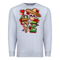 Heather Grey Cinco de mayo love Premium Sweatshirt - FaDigitalArtStudio