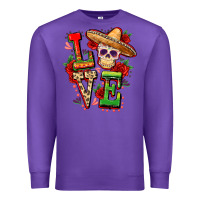 Purple Cinco de mayo love Premium Sweatshirt - FaDigitalArtStudio