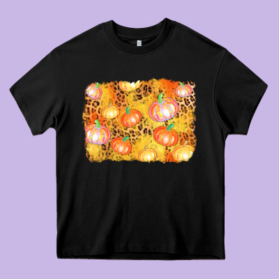 Fall Pumpkin Background Heavy Core Tee Designed By Adodesignshop