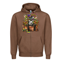 Chestnut mardi gras goat Zipper Hoodie - CowGirlArtShop